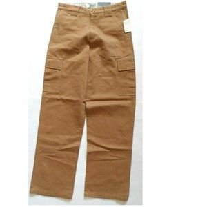 an original Penguin Relaxed Chino Cargo Pants, Brown, Size: 16
